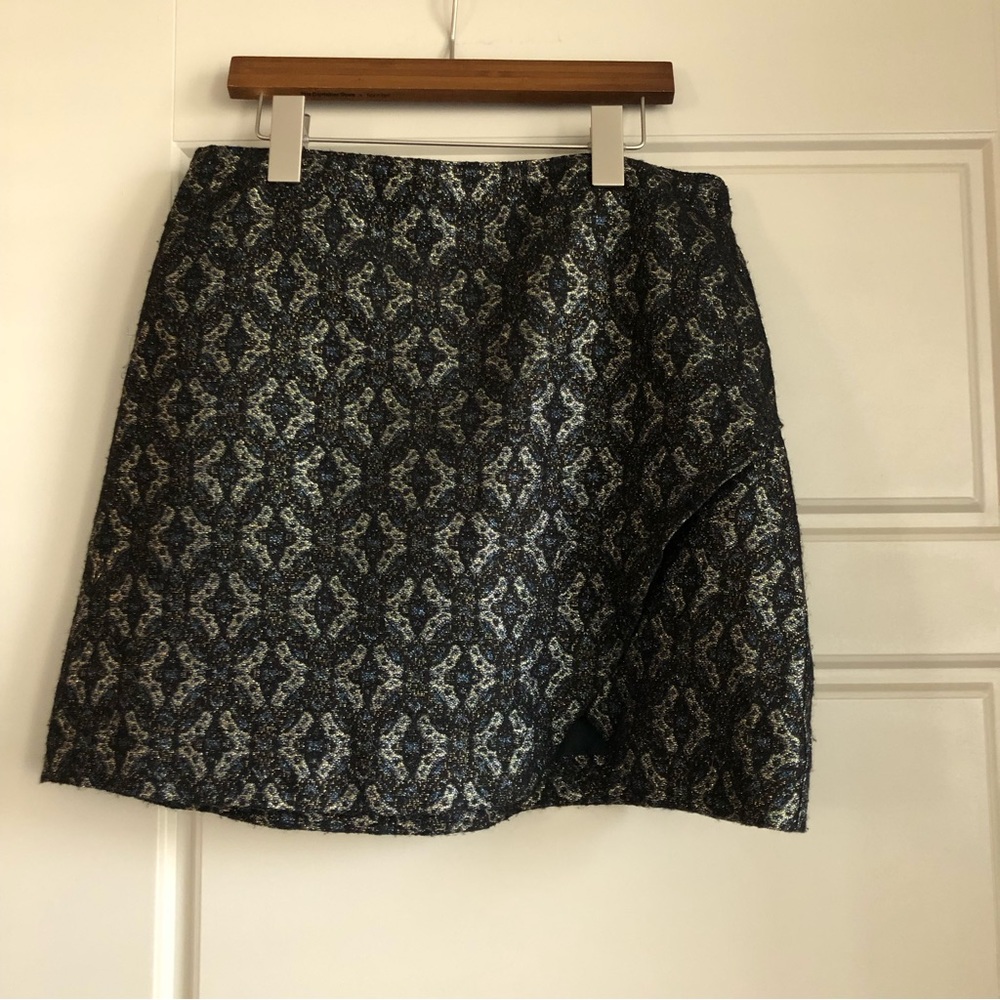 Abercrombie and Fitch Shimmer Mini Skirt with Asymmetrical Hem Size 8
